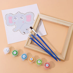 Peinture par numéros – Coffret de 6 toiles | Animaux Mignons