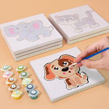 Charger l&#39;image dans la galerie, Peinture par numéros – Coffret de 6 toiles | Animaux Mignons