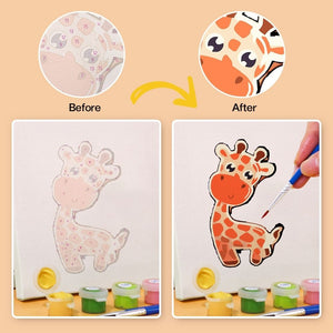 Peinture par numéros – Coffret de 6 toiles | Animaux Mignons