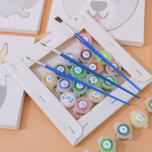 Charger l&#39;image dans la galerie, Peinture par numéros – Coffret de 6 toiles | Visages d’Animaux Mignons