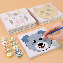 Charger l&#39;image dans la galerie, Peinture par numéros – Coffret de 6 toiles | Visages d’Animaux Mignons