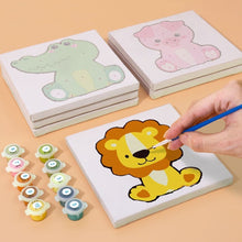 Charger l&#39;image dans la galerie, Peinture par numéros – Coffret de 6 toiles | Personnages d’Animaux Mignons