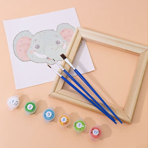 Peinture par numéros – Coffret de 6 toiles | Visages d’Animaux Mignons 2