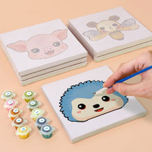 Charger l&#39;image dans la galerie, Peinture par numéros – Coffret de 6 toiles | Visages d’Animaux Mignons 2