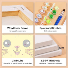 Charger l&#39;image dans la galerie, Peinture par numéros – Coffret de 6 toiles | Visages d’Animaux Mignons 2