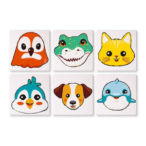 Peinture par numéros – Coffret de 6 toiles | Visages d’Animaux Mignons 3 Figured'Art