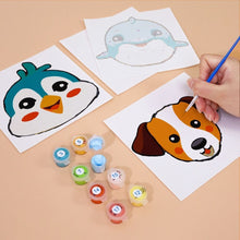 Charger l&#39;image dans la galerie, Peinture par numéros – Coffret de 6 toiles | Visages d’Animaux Mignons 3