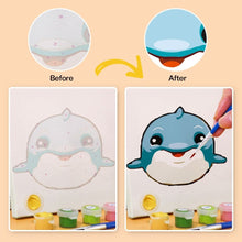 Charger l&#39;image dans la galerie, Peinture par numéros – Coffret de 6 toiles | Visages d’Animaux Mignons 3