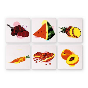 Peinture par numéros – Coffret de 6 toiles | Fruits et Légumes Figured'Art