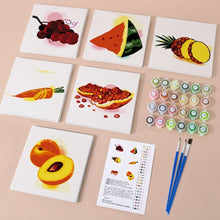 Charger l&#39;image dans la galerie, Peinture par numéros – Coffret de 6 toiles | Fruits et Légumes