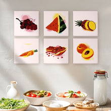 Charger l&#39;image dans la galerie, Peinture par numéros – Coffret de 6 toiles | Fruits et Légumes
