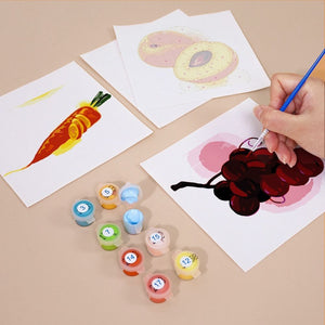 Peinture par numéros – Coffret de 6 toiles | Fruits et Légumes