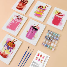 Charger l&#39;image dans la galerie, Peinture par numéros – Coffret de 6 toiles | Milkshakes