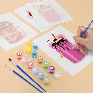 Peinture par numéros – Coffret de 6 toiles | Milkshakes