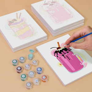 Peinture par numéros – Coffret de 6 toiles | Milkshakes