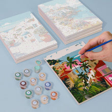 Charger l&#39;image dans la galerie, Peinture par numéros – Coffret de 6 toiles | Scènes Méditerranéennes