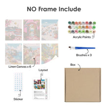Charger l&#39;image dans la galerie, Peinture par numéros – Coffret de 6 toiles | Scènes Méditerranéennes