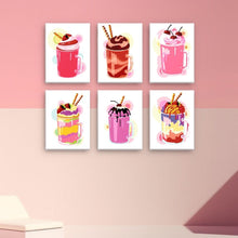 Charger l&#39;image dans la galerie, Peinture par numéros – Coffret de 6 toiles | Milkshakes Colorés
