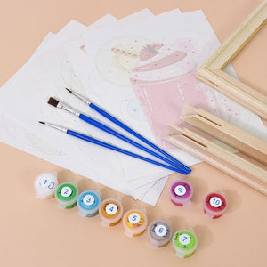 Peinture par numéros – Coffret de 6 toiles | Milkshakes Colorés