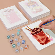 Charger l&#39;image dans la galerie, Peinture par numéros – Coffret de 6 toiles | Milkshakes Colorés