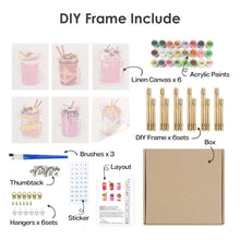 Charger l&#39;image dans la galerie, Peinture par numéros – Coffret de 6 toiles | Milkshakes Colorés