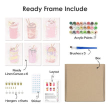 Charger l&#39;image dans la galerie, Peinture par numéros – Coffret de 6 toiles | Milkshakes Colorés