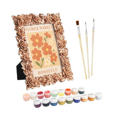 Charger l'image dans la galerie, Mini Peinture par numéros avec cadre - Marché aux fleurs - Honolulu Figured'Art