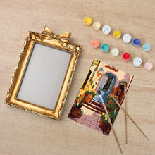 Charger l'image dans la galerie, Mini Peinture par numéros avec cadre - Cour méditerranéenne