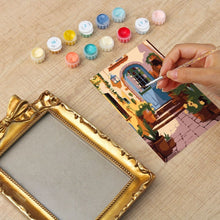 Charger l'image dans la galerie, Mini Peinture par numéros avec cadre - Cour méditerranéenne