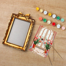 Charger l'image dans la galerie, Mini Peinture par numéros avec cadre - Fenêtre fleurie
