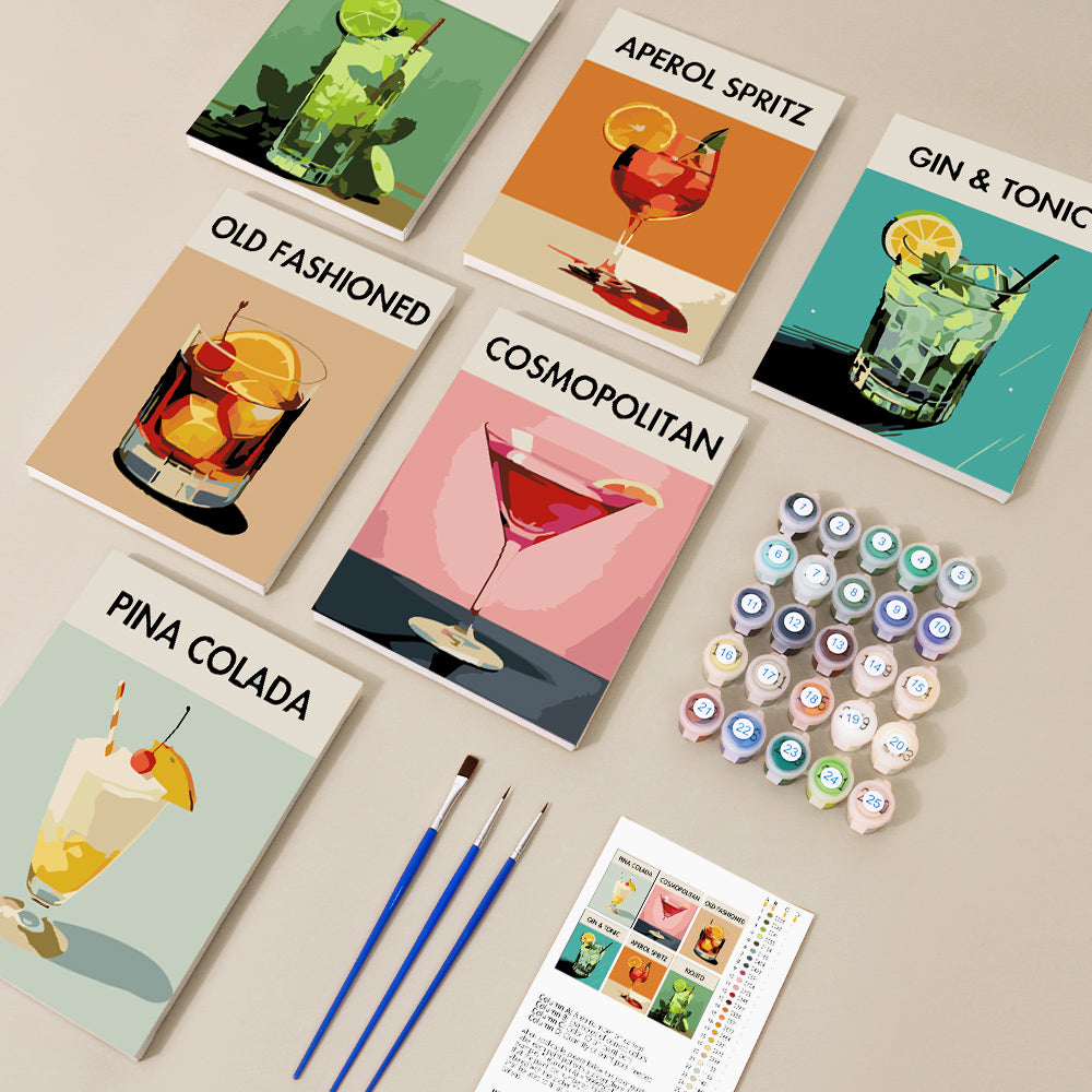 Lot 6 Mini Peintures Par Numéros Cocktails 15×20 Cm – Kit Peinture Acrylique Cadre Inclus – Idée Cadeau Adulte Débutant Peinture Cocktails Moderne Avec Cadre Lot 6 Mini Peintures Par Numéros Cocktails 15×20 Cm – Kit Peinture Acrylique Cadre Inclus – Idée Cadeau Adulte Débutant Peinture Cocktails Moderne Avec Cadre
