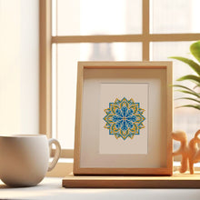 Charger l&#39;image dans la galerie, Mini Diamond Painting 15x20cm (4 pièces) - Mandalas de Cristal en Bleu