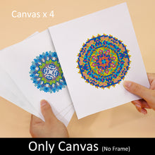 Charger l&#39;image dans la galerie, Mini Diamond Painting 15x20cm (4 pièces) - Mandalas de Cristal en Bleu