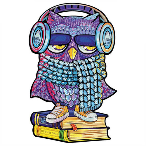 Puzzle 2D en Bois - Hibou Branché