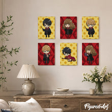 Charger l'image dans la galerie, Mini Peinture par numéros 15x20cm (6 pièces) - Le Trio de Gryffondor de Harry Potter