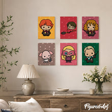 Charger l'image dans la galerie, Mini Peinture par numéros 15x20cm (6 pièces) - Collection Chibi de Harry Potter
