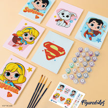 Charger l'image dans la galerie, Mini Série Peinture par Numéros 15x20cm (6 pièces) - Superman et Supergirl