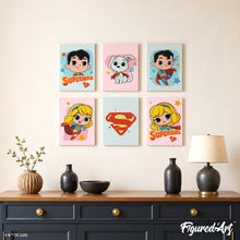 Charger l'image dans la galerie, Mini Série Peinture par Numéros 15x20cm (6 pièces) - Superman et Supergirl