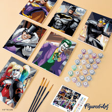 Charger l'image dans la galerie, Mini Série Peinture par Numéros 15x20cm (6 pièces) - Batman - Héros et Vilains