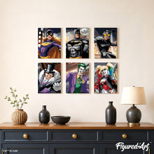 Charger l'image dans la galerie, Mini Série Peinture par Numéros 15x20cm (6 pièces) - Batman - Héros et Vilains