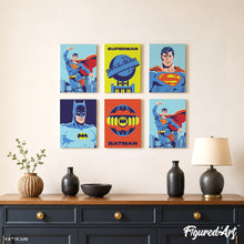 Charger l'image dans la galerie, Mini Série Peinture par Numéros 15x20cm (6 pièces) - Batman et Superman