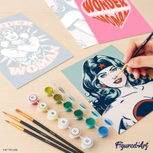 Charger l'image dans la galerie, Mini Série Peinture par Numéros 15x20cm (6 pièces) - Wonder Woman intrépide