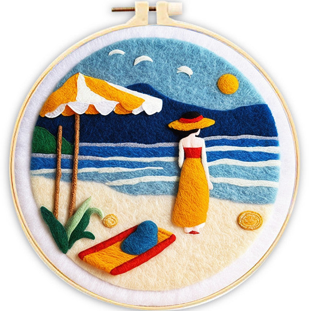 Kit Feutrage à l'aiguille - Femme à la plage