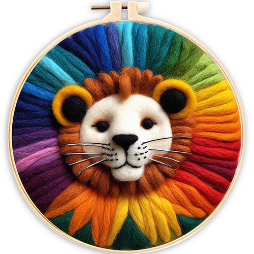 Kit Feutrage à l'aiguille - Lion Arc-en-ciel