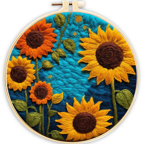 Kit Feutrage à l'aiguille - Champ de tournesols