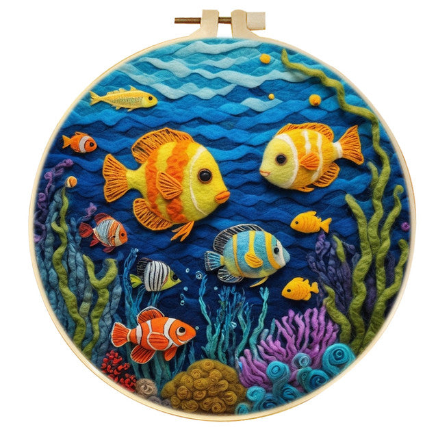 Kit Feutrage à l'aiguille - Poissons dans la Mer