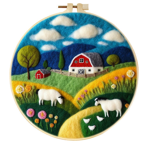 Kit Feutrage à l'aiguille - Moutons à la ferme