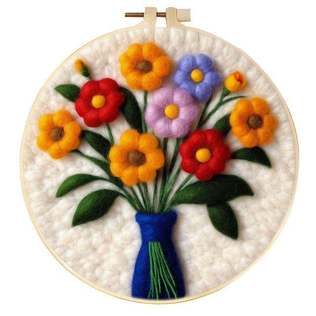 Kit Feutrage à l'aiguille - Bouquet de marguerites