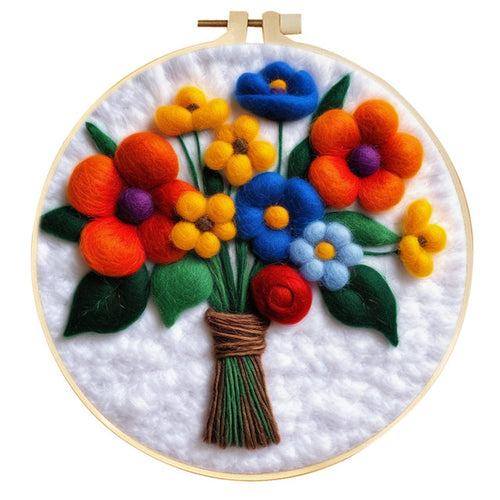 Kit Feutrage à l'aiguille - Bouquet de Fleurs