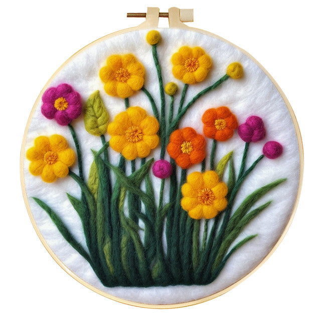 Kit Feutrage à l'aiguille - Fleurs et Herbe